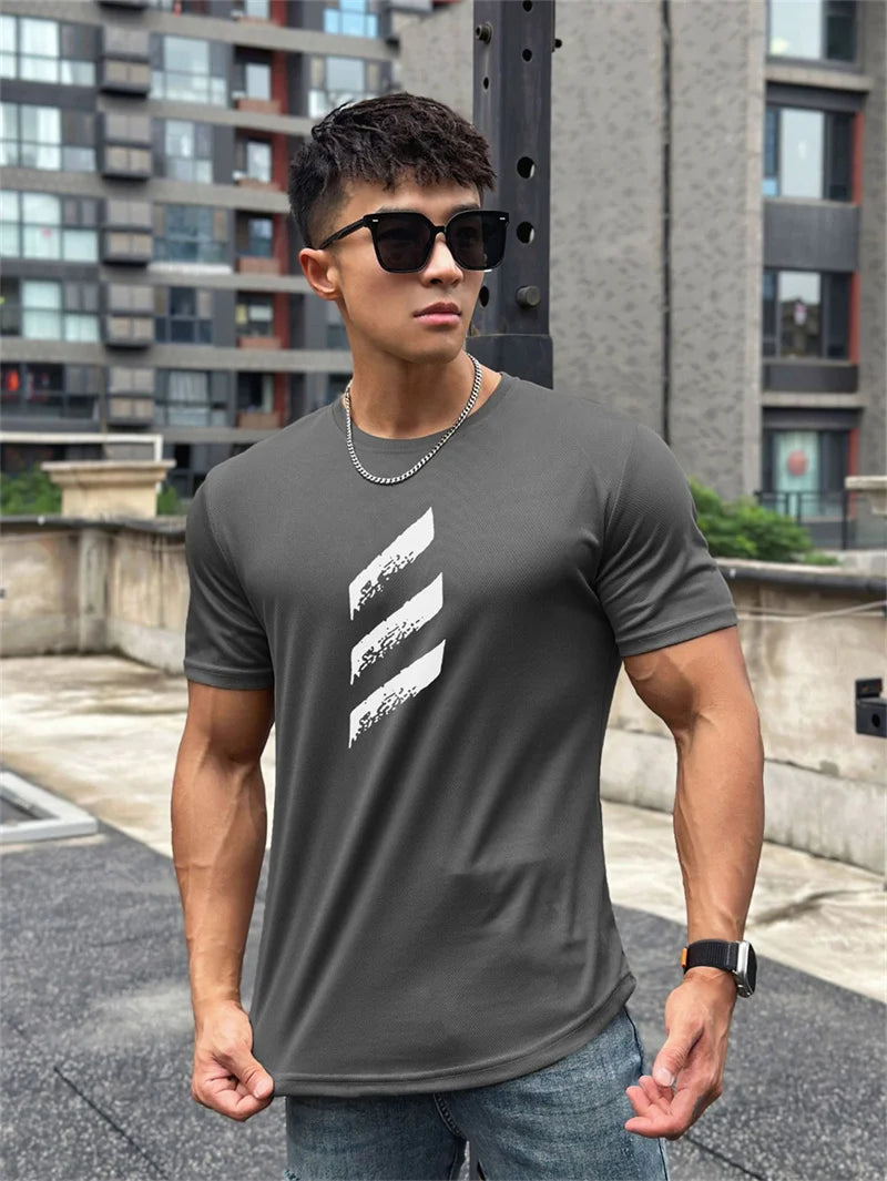 Short Sleeve Muscle Workout T Shirt