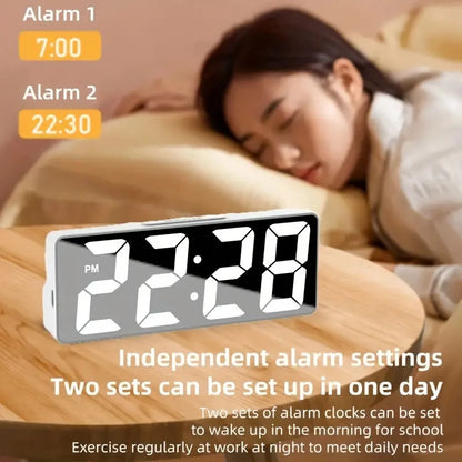 Latest LED Digital Alarm Clock with Temperature Display & Adjustable Brightness