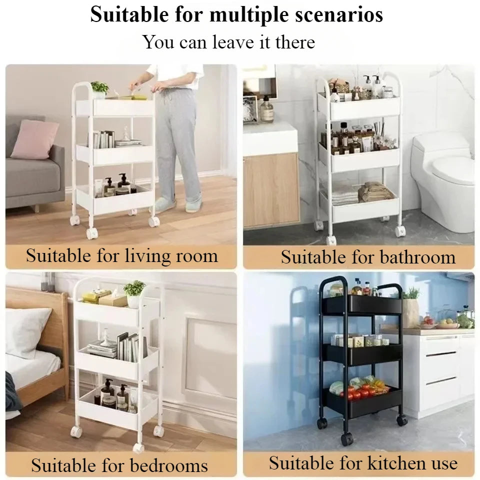 Multi-Layer Kitchen Floor Bedroom Trolley Rack