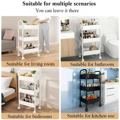 Multi-Layer Kitchen Floor Bedroom Trolley Rack