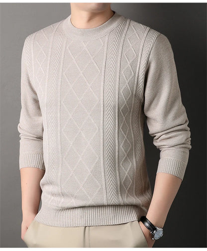 Versatile Men's Knit Pullover Sweater