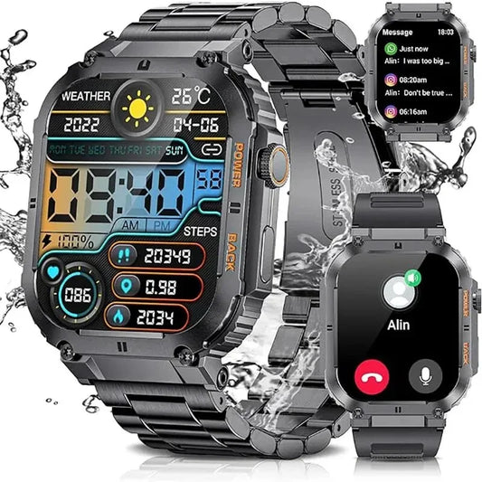 Smart Watch 1.96" HD Touch Screen (320×386) Bluetooth Calling Heart Rate Monitoring - Outdoor Fitness Tracker