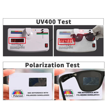 Lunettes de soleil polarisées unisexes rétro carrées UV400