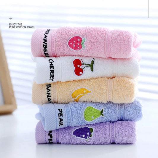 Serviette de bain pour bébé en coton doux avec fruits de dessin animé