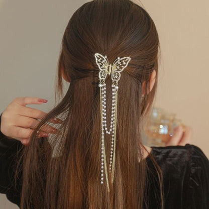 Pearl Tassel Hair Clip