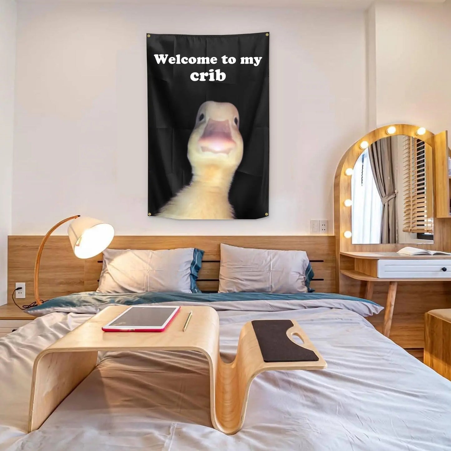 "Welcome to My Crib" Funny Flag 2x3 Feet with 4 Brass Grommets