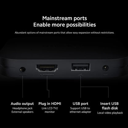 Version mondiale Xiaomi Mi TV Box S 2e génération - 4K Ultra HD, BT5.2