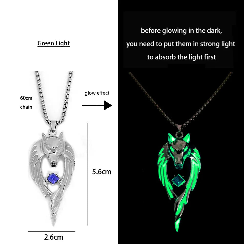 Collier Dragon Lumineux Lumineux - Fluorescence Nocturne 