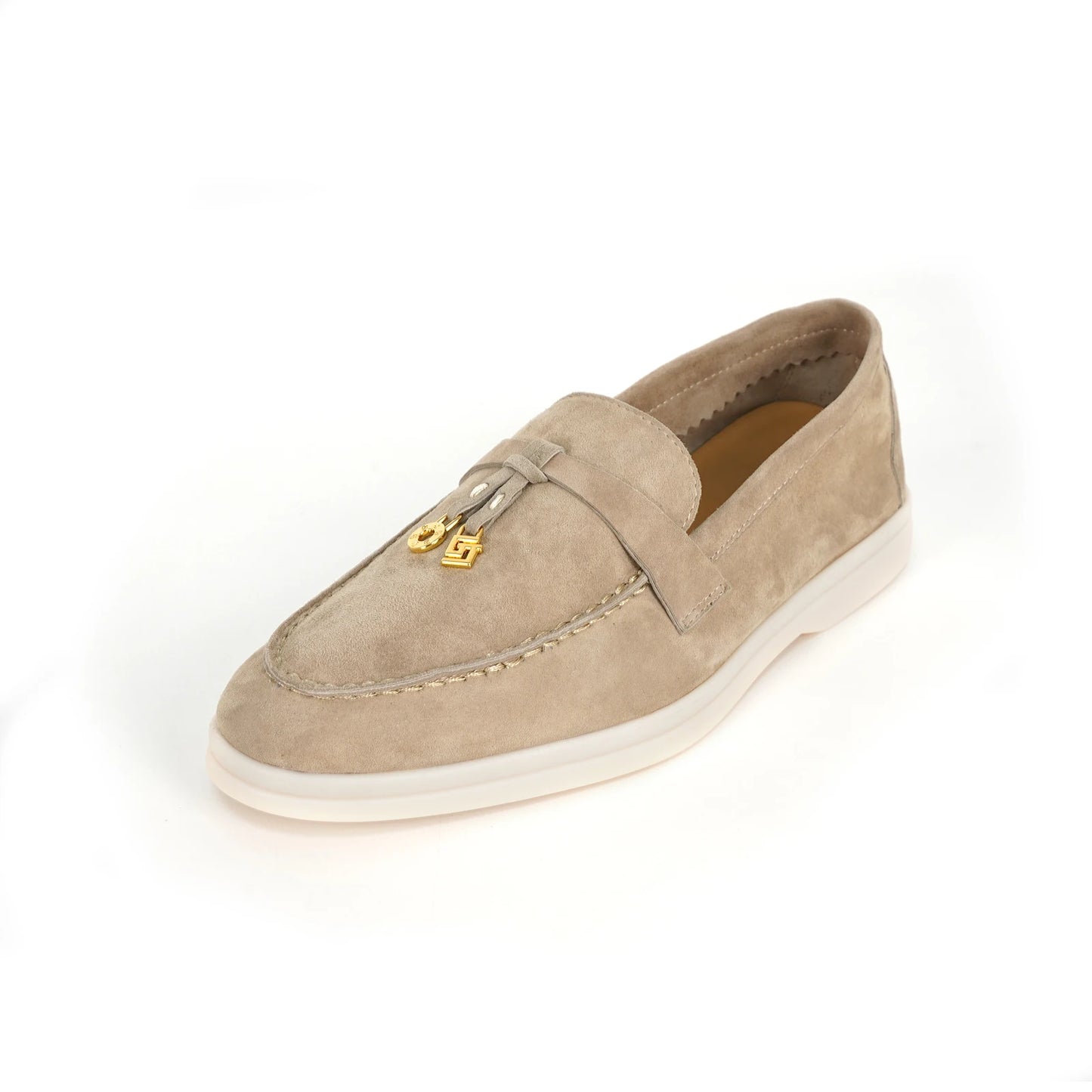 Women Loafers Sheepskin Suede Summer Walk Shoes Women Spring Autumn Fashion Casual Metal Decor Flat Shoes Slip On Cozy Flats