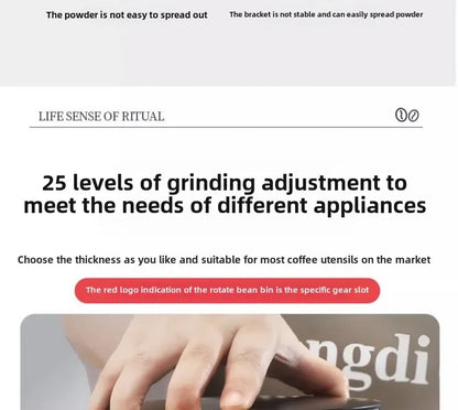 Elektrische Kaffeemühle mit Kegelmahlwerk