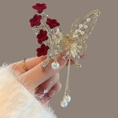 Haarspange mit Perlenquaste