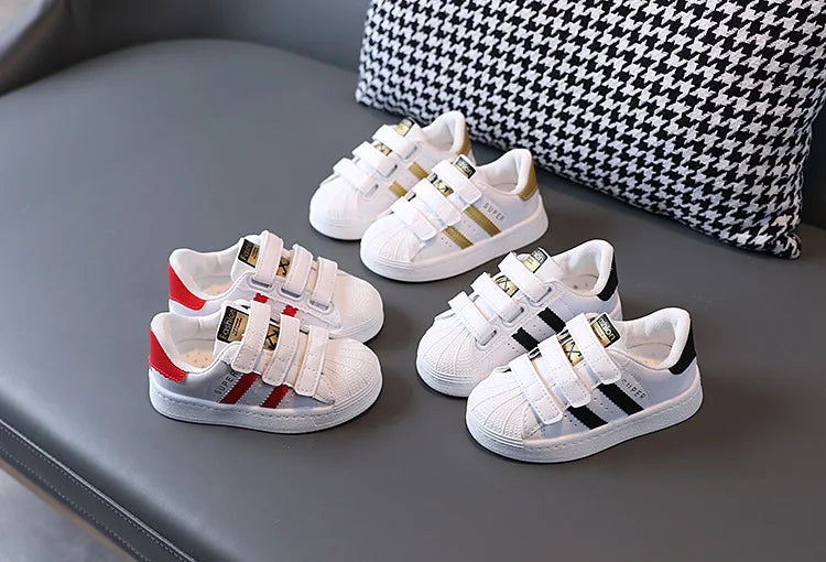 Kids White Non-Slip Sneakers