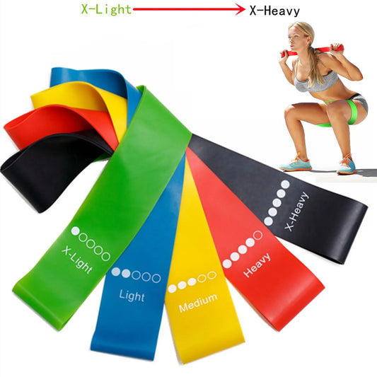 5-Piece Yoga Resistance Bands Set - Elastic Bands