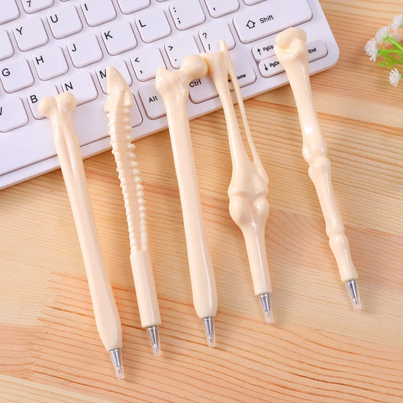 5Pcs Lifelike Bone-Shaped Ballpoint Pens