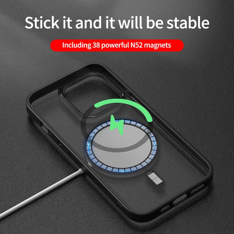 Transparente magnetische Magsafe iPhone-Hülle für verschiedene Modelle