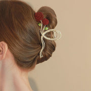 Pearl Rhinestone Hair Claw: Elegant Accessory