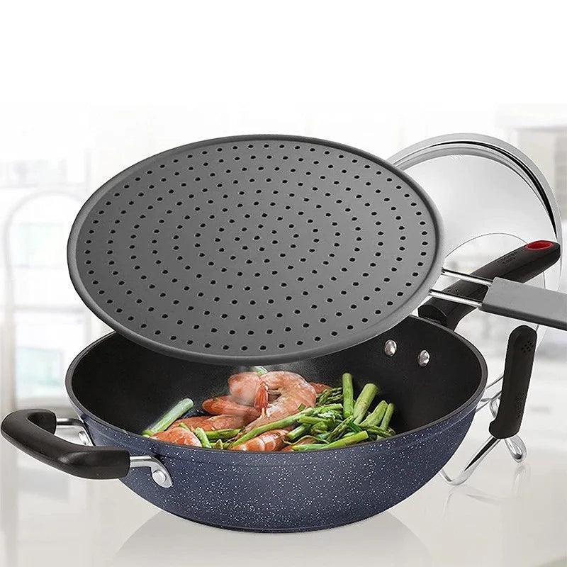 Silicone Handle Kitchen Splash Screen Heat-resistant Oil Filter Pot