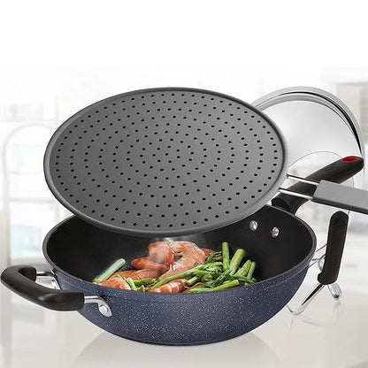 Silicone Handle Kitchen Splash Screen Heat-resistant Oil Filter Pot