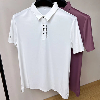 Polo haut de gamme respirant sans couture avec broderie