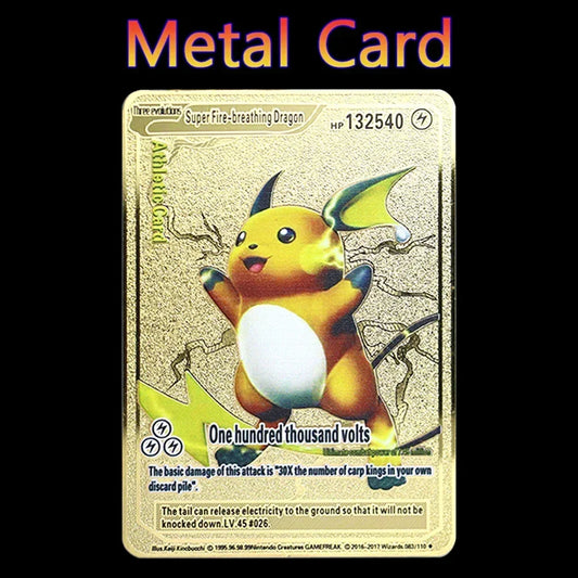 Cartes Pokémon Métal 183200 Points - Pikachu/Dracaufeu/Mewtwo/VMAX/GX