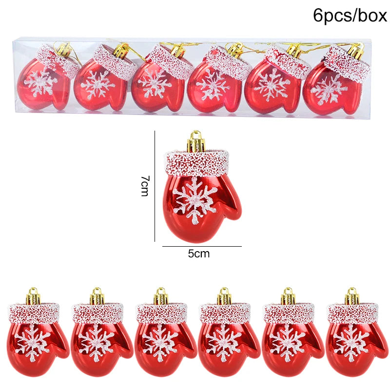 6PCS Christmas Candy Cane & Lollipop Ornaments