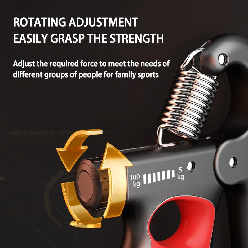 5-100kg Adjustable Grip Strengthener Wrist Expander Hand Exercise Tool for Gym