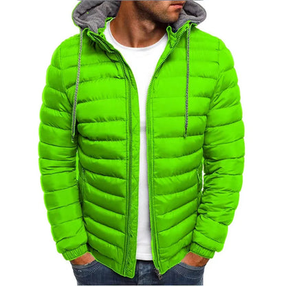 Men's Thick Warm Long Seleve Hooded Winter Zipper Jackets
