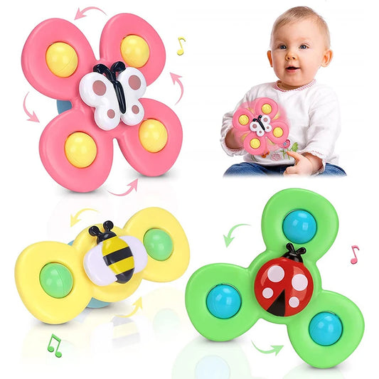 Cartoon Suction Cup Rattles Baby Bath Toys