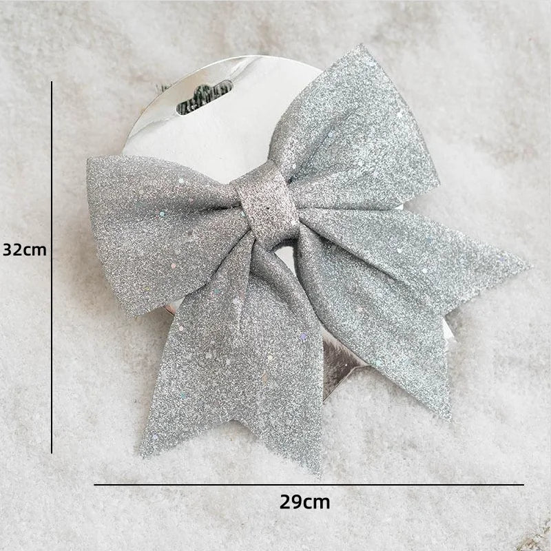 Décoration d'arbre de Noël étoiles à paillettes dorées/argentées