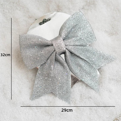 Décoration d'arbre de Noël étoiles à paillettes dorées/argentées