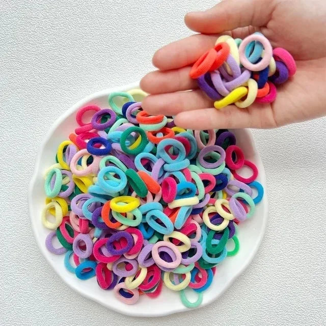 20/50 Stück elastische Haarbänder für Kinder – buntes Haargummi. 
