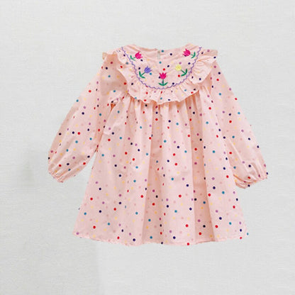 Girls' Printed Short Sleeve Dress