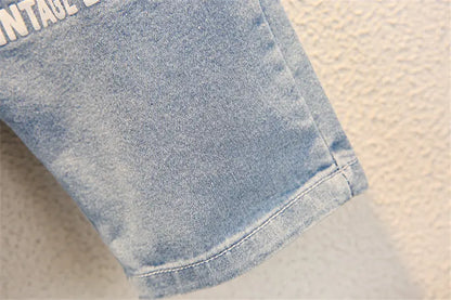 Ensemble 2 pièces pour tout-petits, manches courtes et col rond