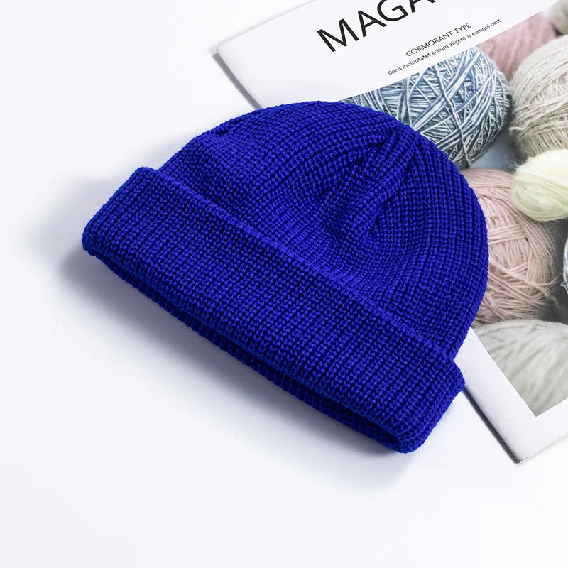 Knitted Wool Beanie - Simple & Trendy Warm Hat