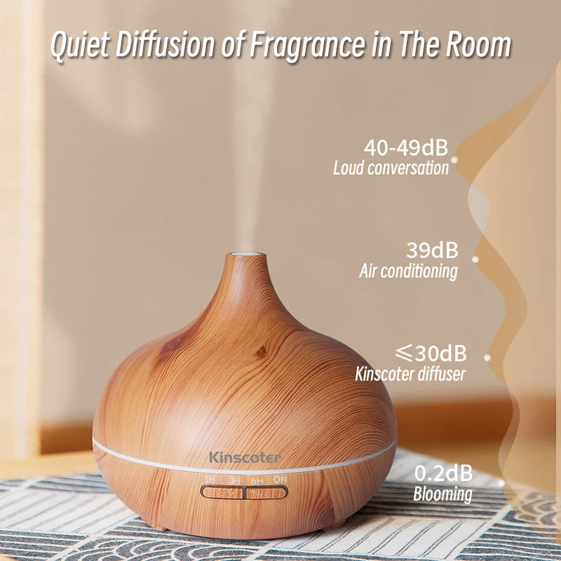 500ml Wood Grain Aromatherapy Essential Oil Diffuser