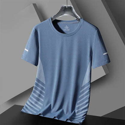 Men's Short Seleve Quick Dry Ice Silk Sport Running T-Shirts