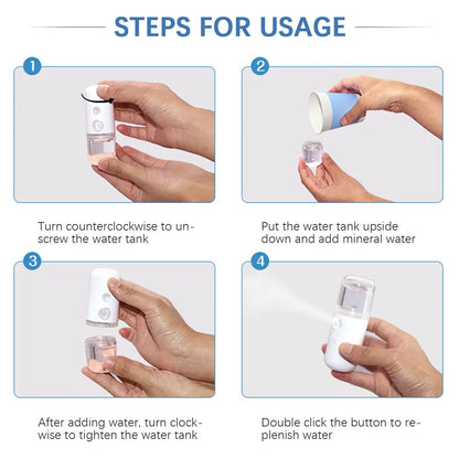 USB Facial Steamer - Mini Nebulizer for Hydrating Care