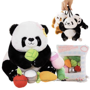 New Kawaii Fat Panda Doll Stuffed Bamboo Plant Food Balls Snack Bag Zoo Animal Cute Home Decor Christmas Birthday Gift  Kids