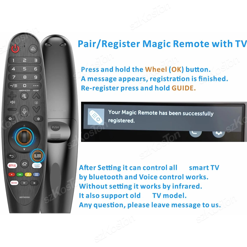 Remplacement de la télécommande LG Magic - Pointeur et fonction vocale