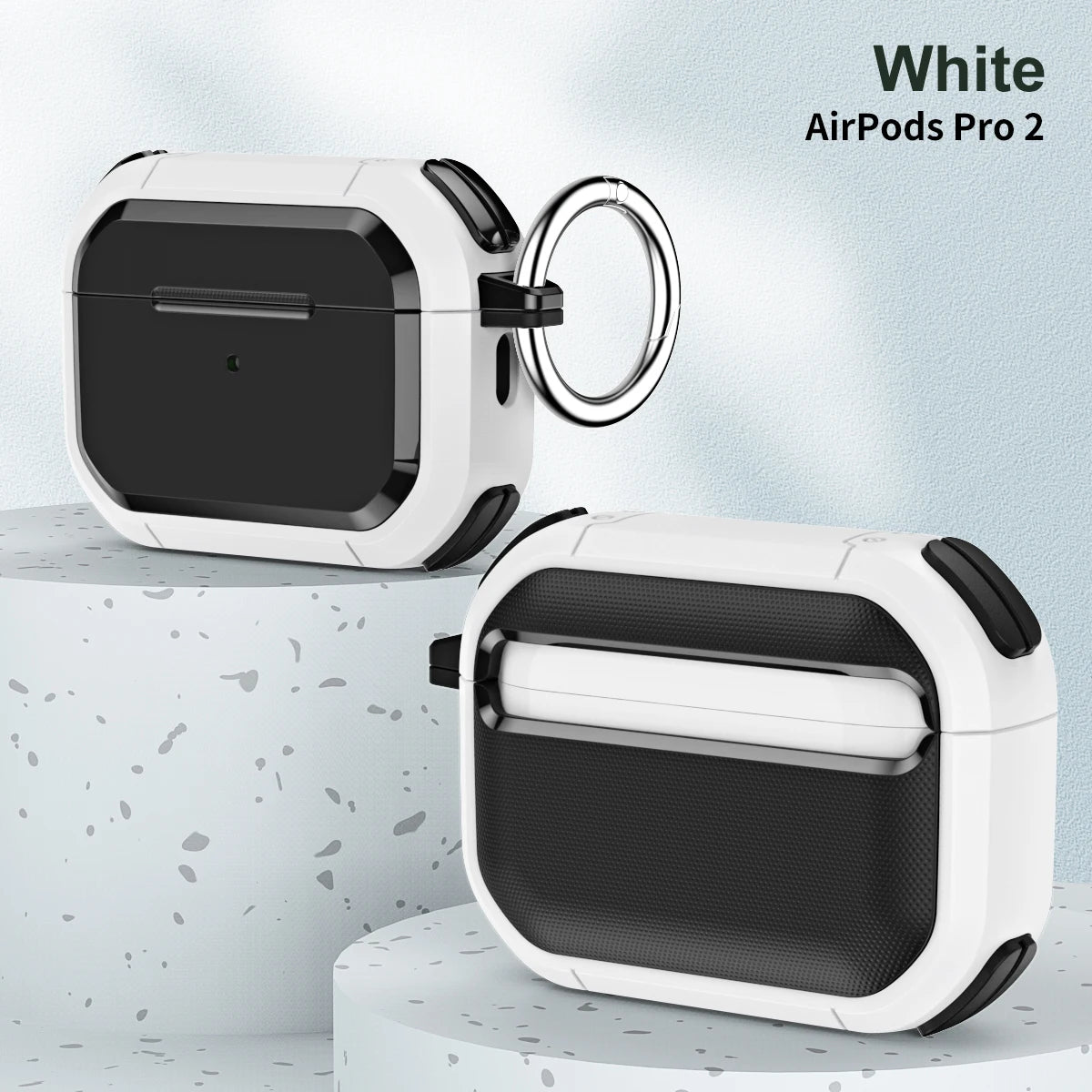 Étui pour AirPods avec verrouillage sécurisé et camouflage gris