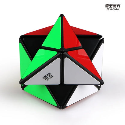 QiYi Dino Cube 3X3 Magic Speed ​​Cube - Jouet de puzzle professionnel sans autocollant pour enfants