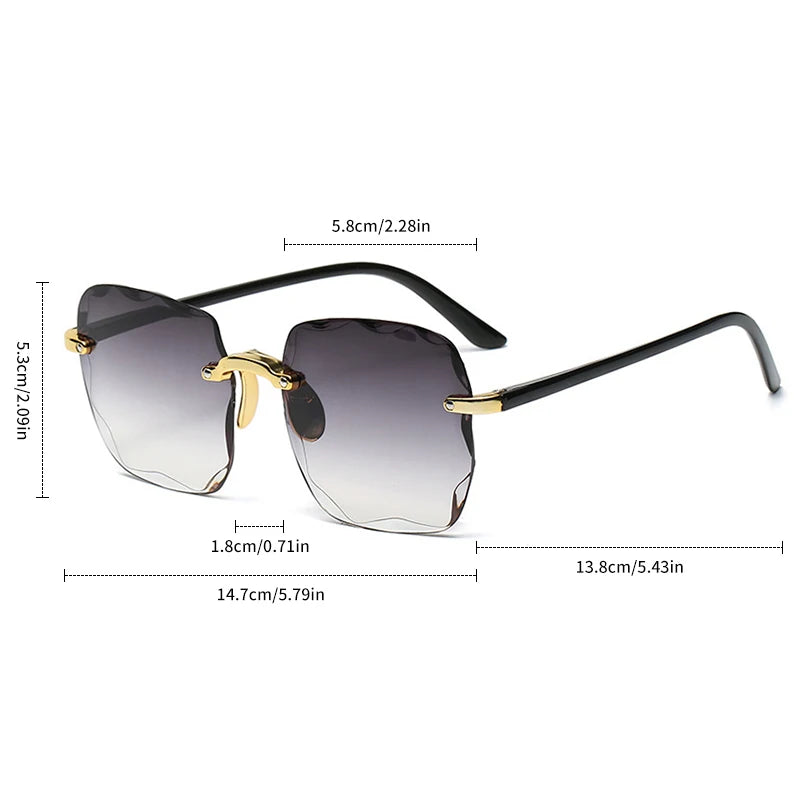 Frameless Cut Edge Women's Summer UV400 Sunglasses