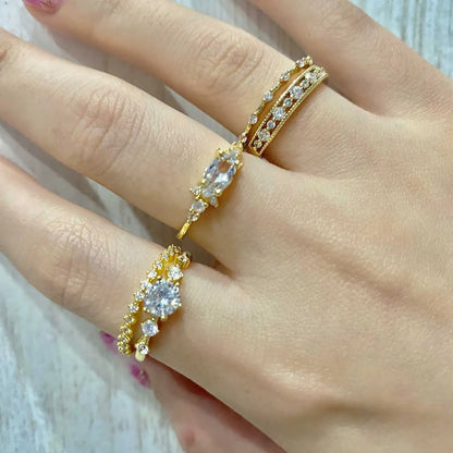 Zircon Midi Finger Rings For Girl