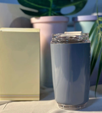 Tragbare 240-ml-Kaffeethermoskanne aus Edelstahl – auslaufsicherer Reisegetränkebecher