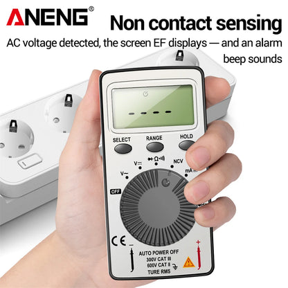 Mini multimètre numérique AN101 - Testeur de capacité AC/DC T-RMS