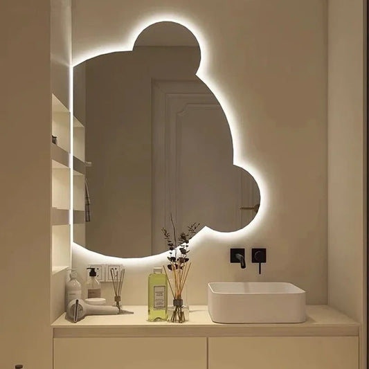 Cute Bear Toilet Mirror Light
