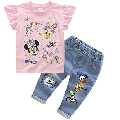 Ensemble 2 pièces Minnie Mickey Enfant T-shirt + Jean