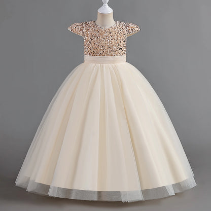 Adorable Cartoon Mesh Party Dress for Girls