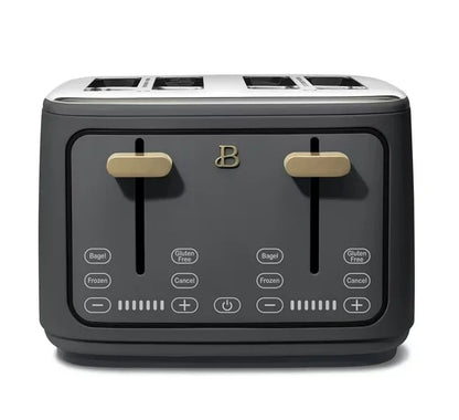 4-Slice Black Toaster - Home Kitchen Appliance