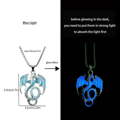 Collier Dragon Lumineux Lumineux - Fluorescence Nocturne 